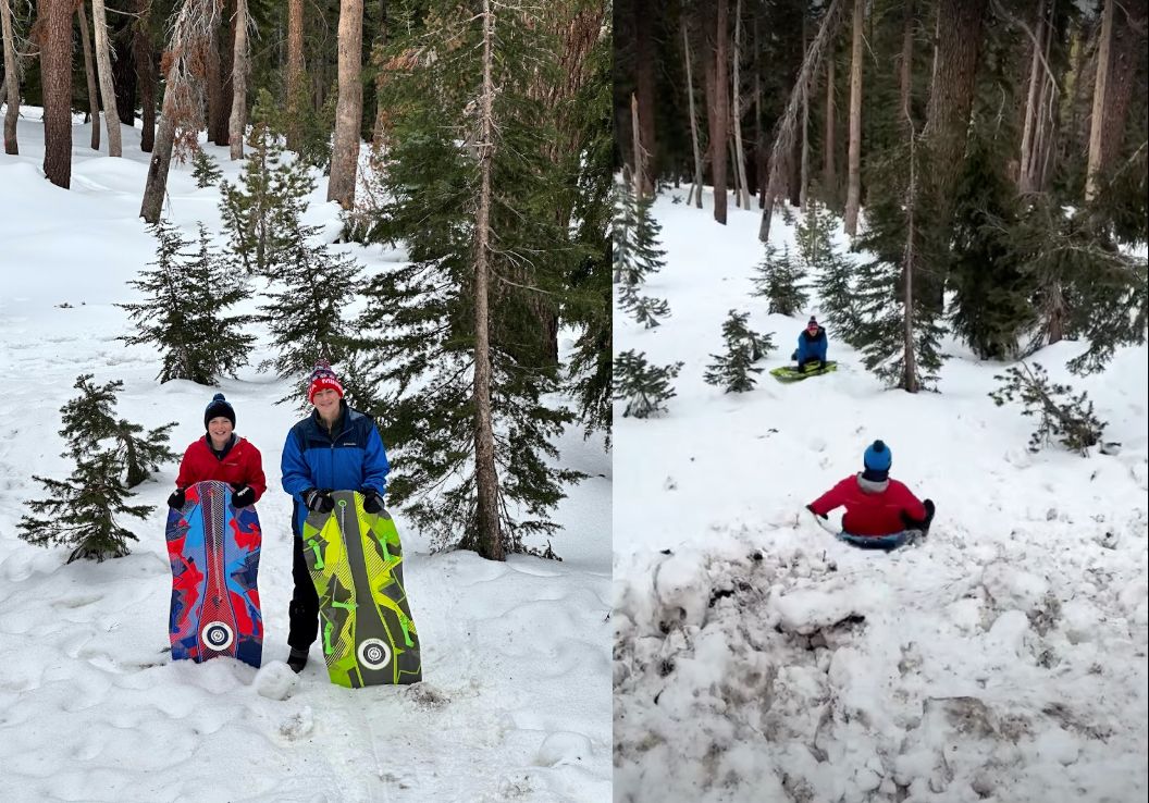 Kids have endless energy, sledding after a day of skiing seems like a great idea!