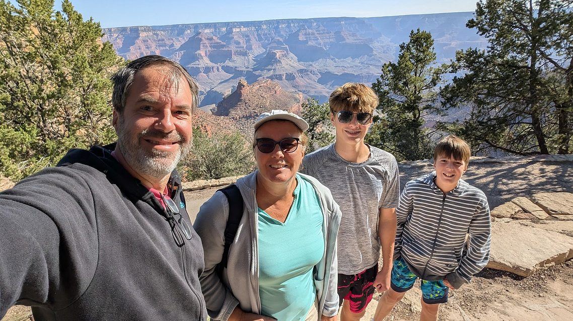 At the South Rim near Bright Angel Lodge
