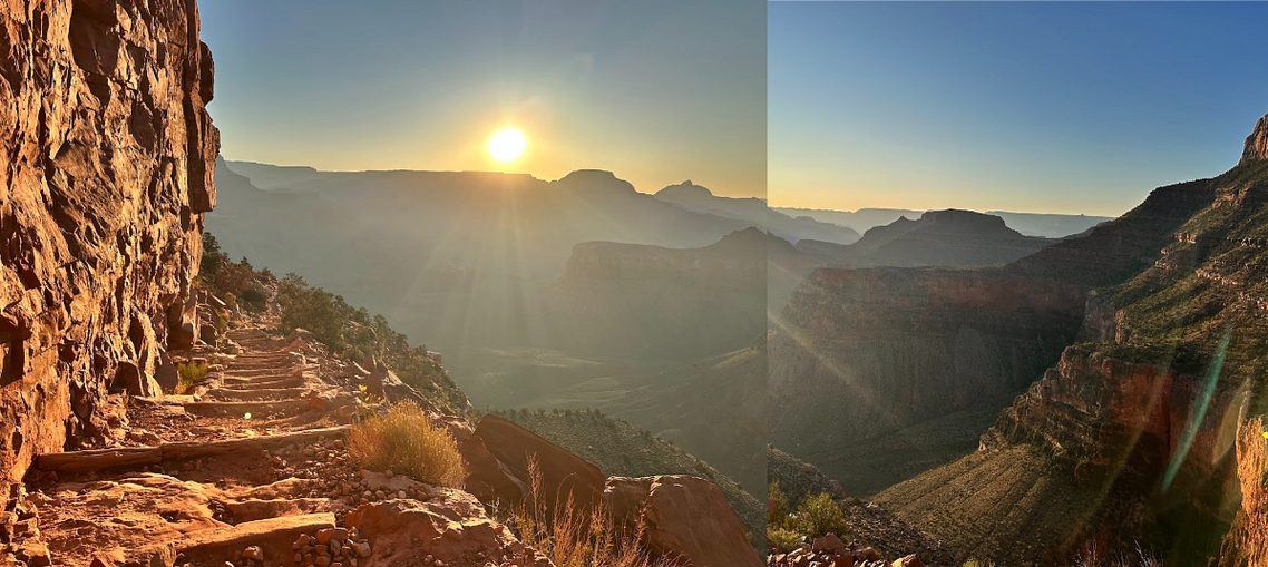 Beautiful views from the trail between Cedar Ridge and Skeleton point.
